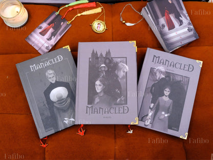 Manacled Book Set – Red Hardcover Binding, Full Series in 3 Volumes with Collector’s Box & Posters