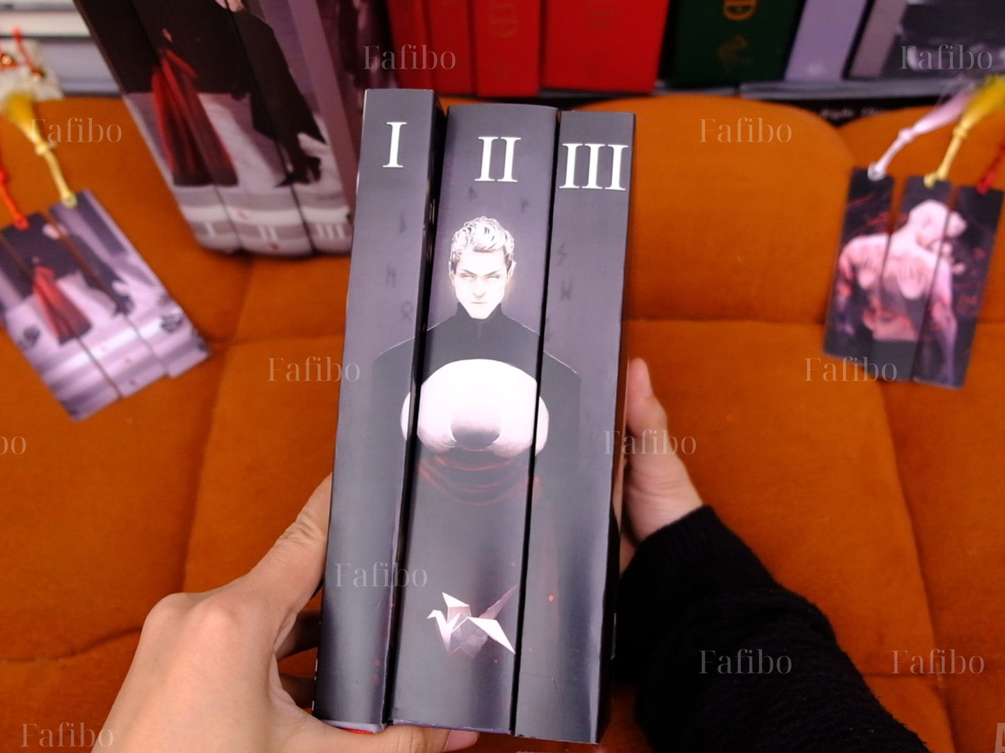 Manacled Book Set – Red Hardcover Binding, Full Series in 3 Volumes with Collector’s Box & Posters