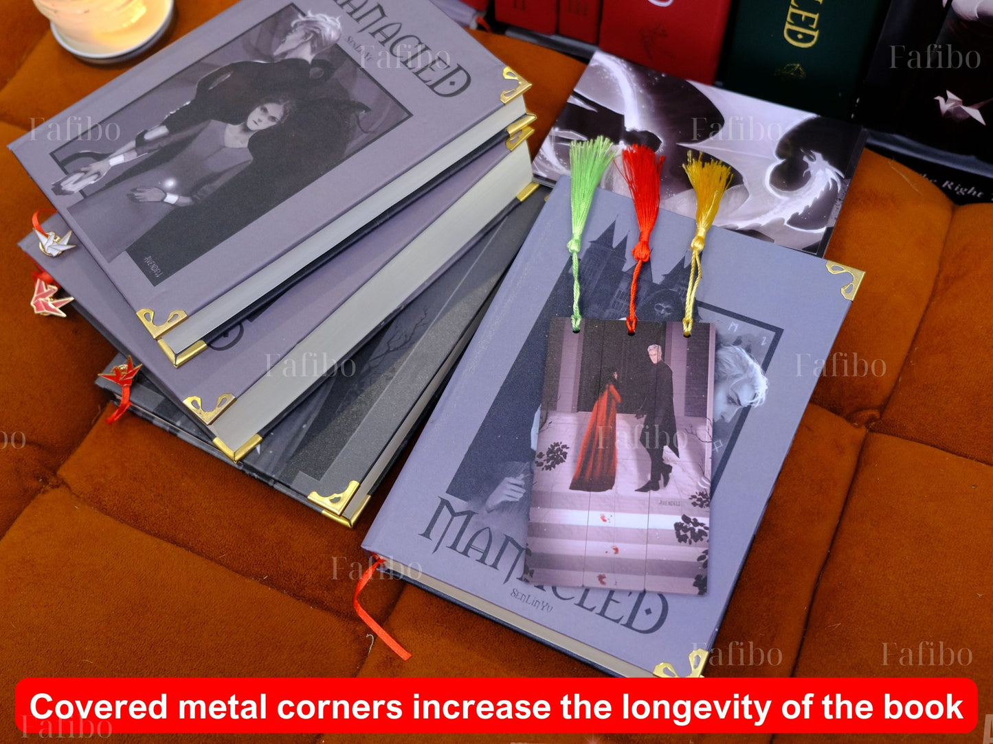 Manacled Book Set – Red Hardcover Binding, Full Series in 3 Volumes with Collector’s Box & Posters